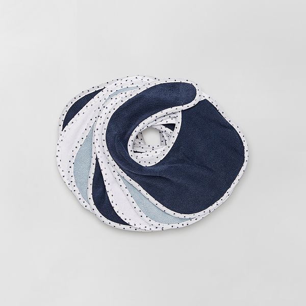 Lot De 7 Bavoirs Eponge Bebe Garcon Bleu Kiabi 5 00