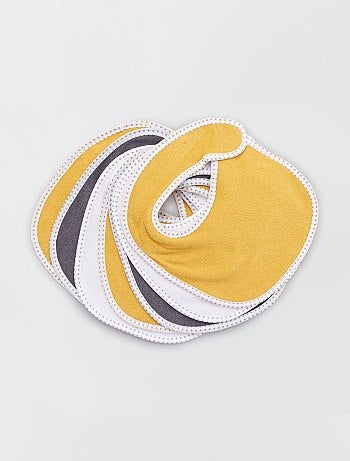 Lot de 7 bavoirs éponge