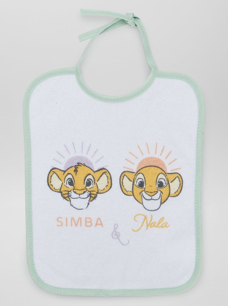 Lot de 7 bavoirs 'Le Roi Lion' Vert/jaune - Kiabi