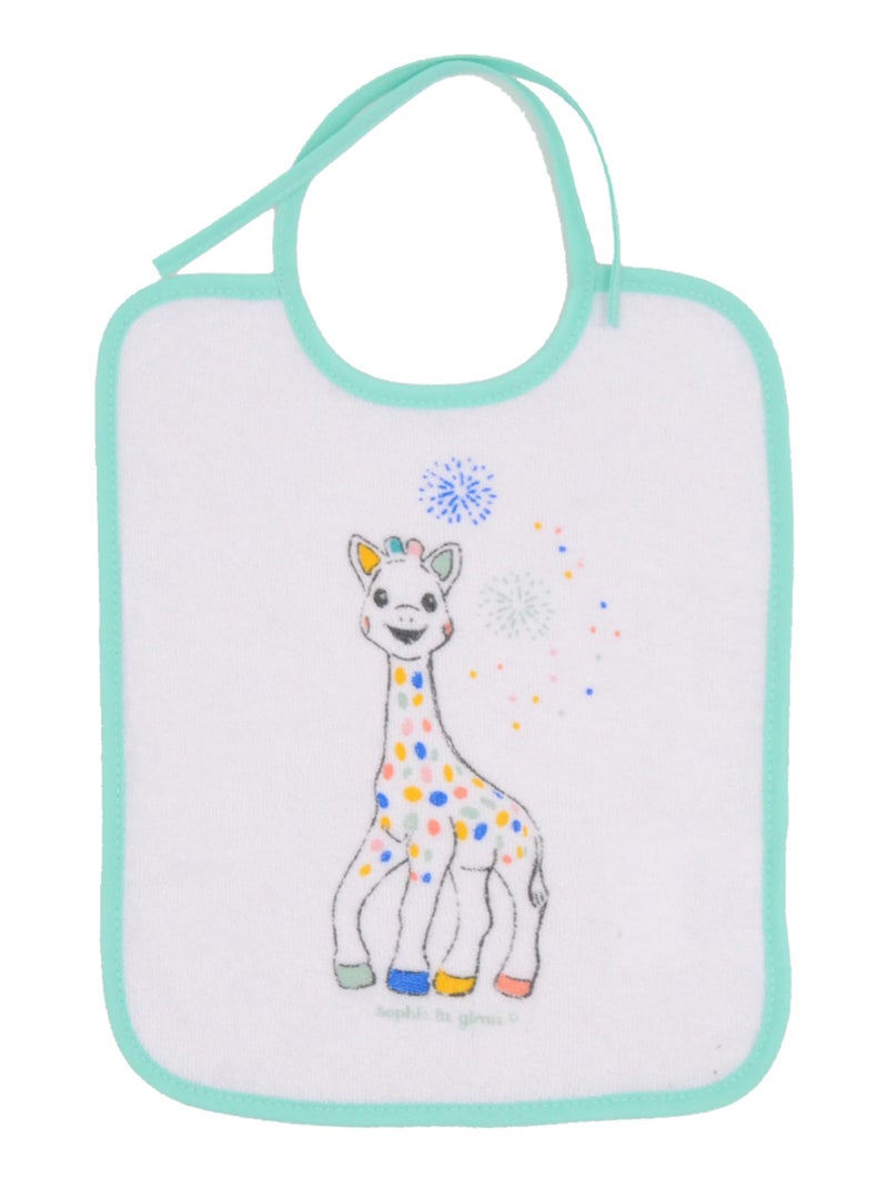 Lot de 7 bavoirs naissance à lacets Sophie la Girafe Edition Anniversaire Vert - Kiabi