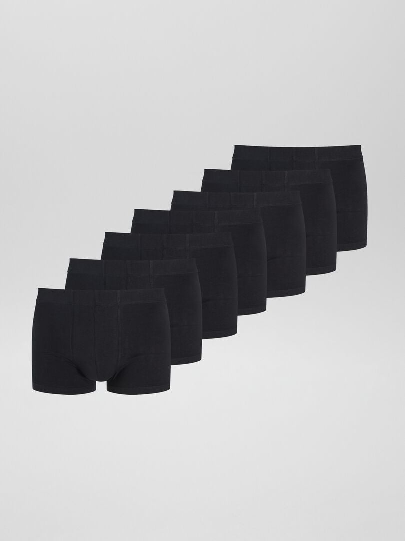 Lot de 7 boxers stretchs Noir - Kiabi