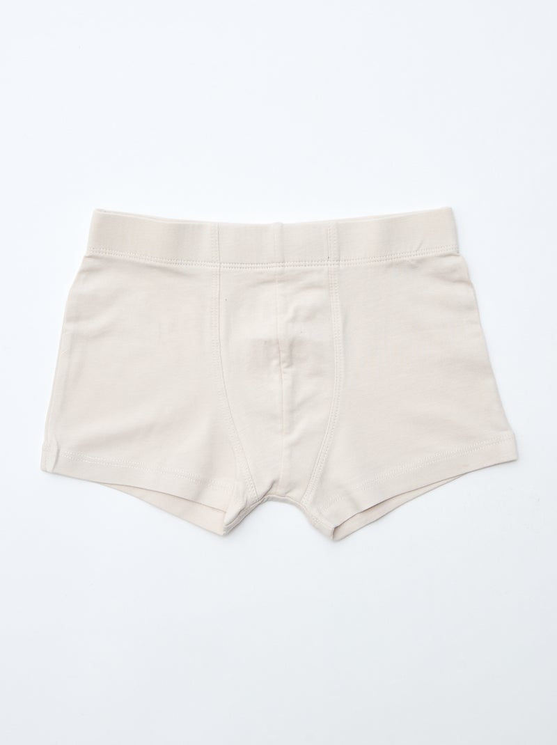 Lot de 7 boxers unis pour homme Beige - Kiabi