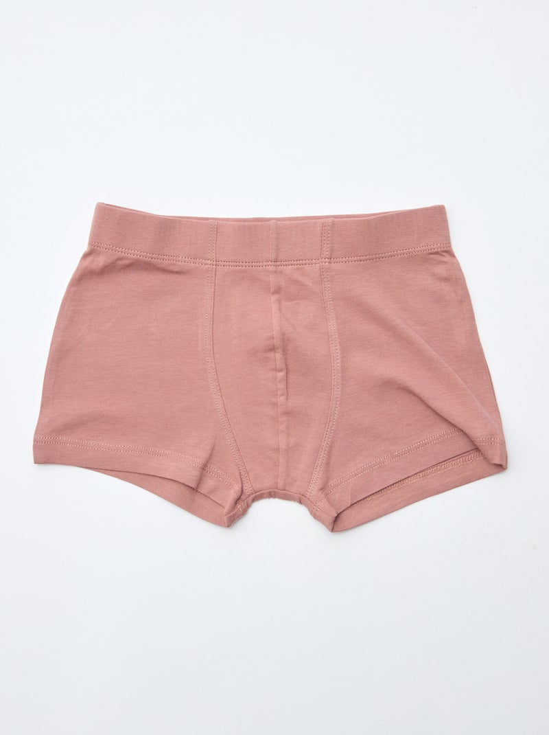 Lot de 7 boxers unis pour homme Marron - Kiabi