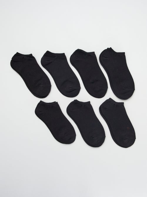 Lot de 7 chaussettes en coton invisibles pour femme - Kiabi Lot de 7 chaussettes en coton invisibles pour femme - Kiabi