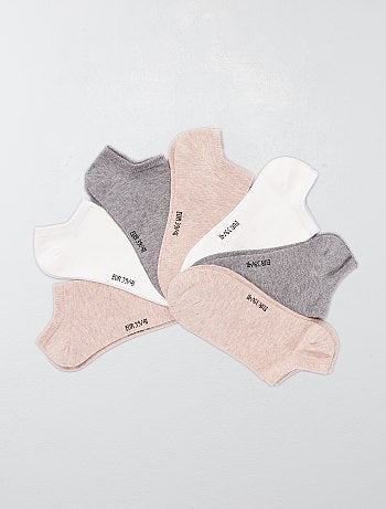 Lot de 7 chaussettes en coton invisibles pour femme