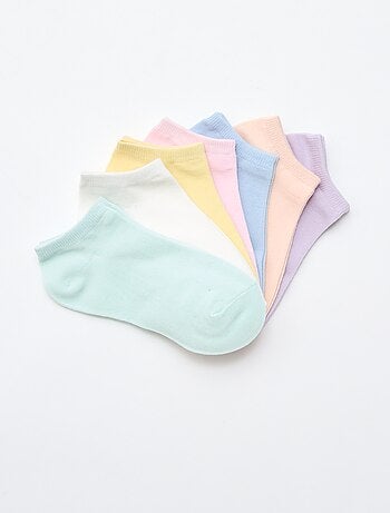 Lot de 7 chaussettes en coton invisibles pour femme