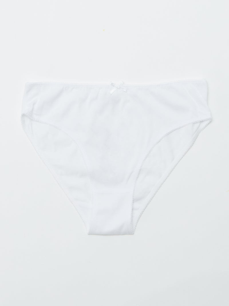 Lot de 7 culottes Blanc/rose/rouge - Kiabi