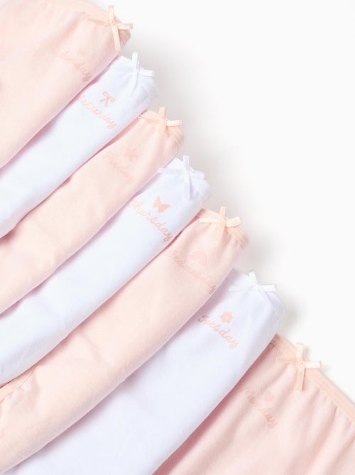 Lot de 7 Culottes en Coton Jours de la Semaine - Kiabi
