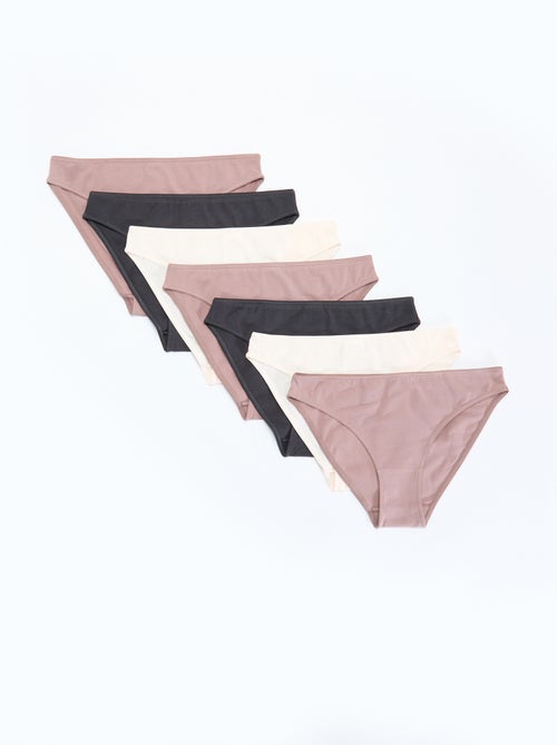 Lot de 7 culottes en coton - Kiabi