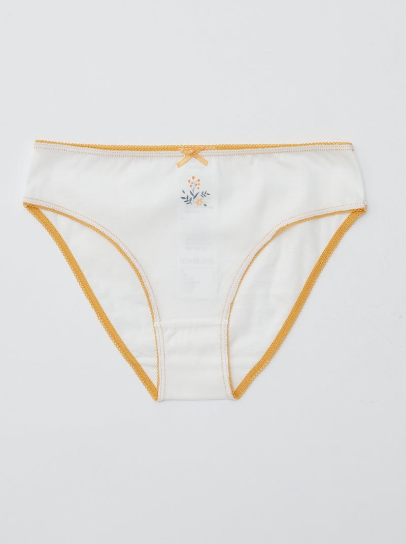 Lot de 7 culottes Jaune - Kiabi