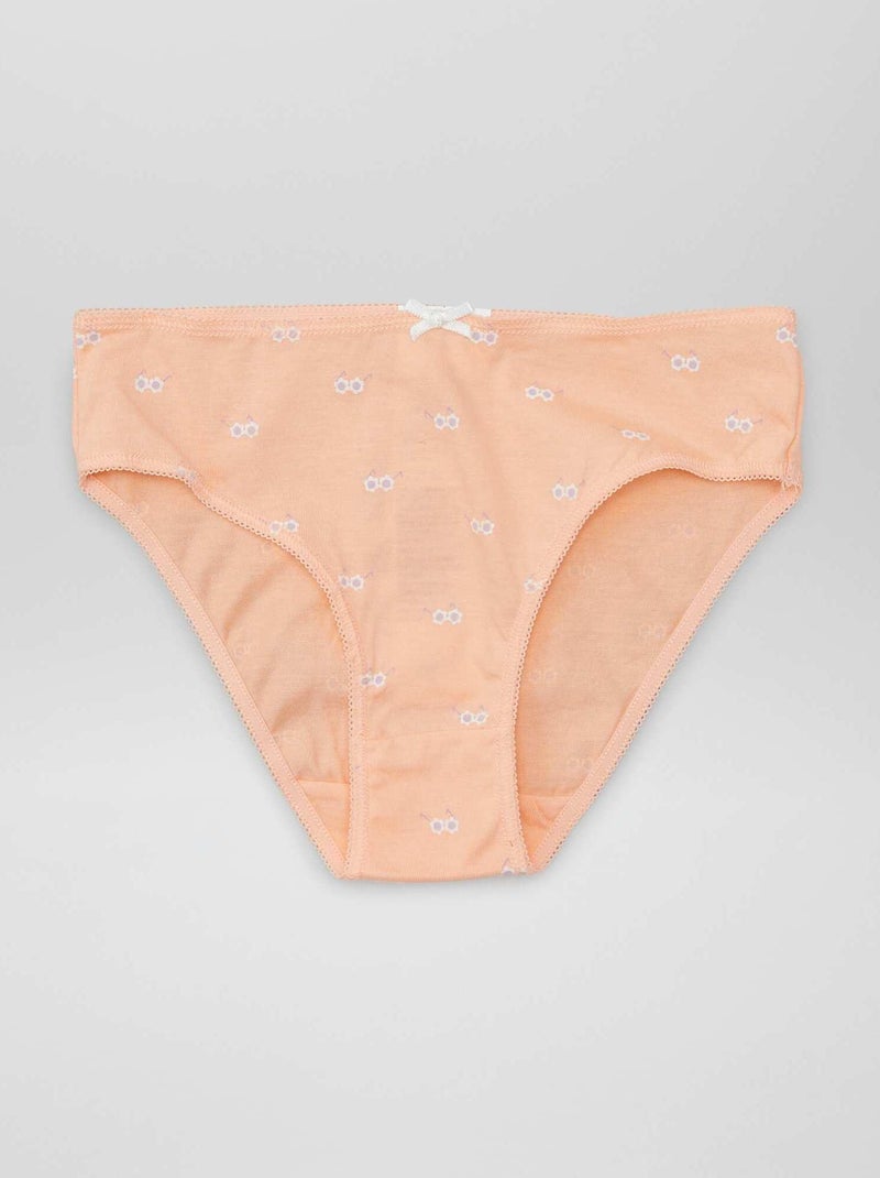 Lot de 7 culottes Jaune/blanc/rose/bleu - Kiabi