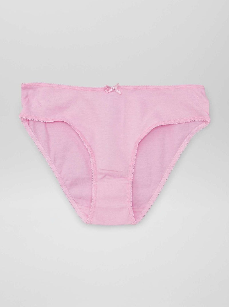 Lot de 7 culottes Jaune/blanc/rose/bleu - Kiabi