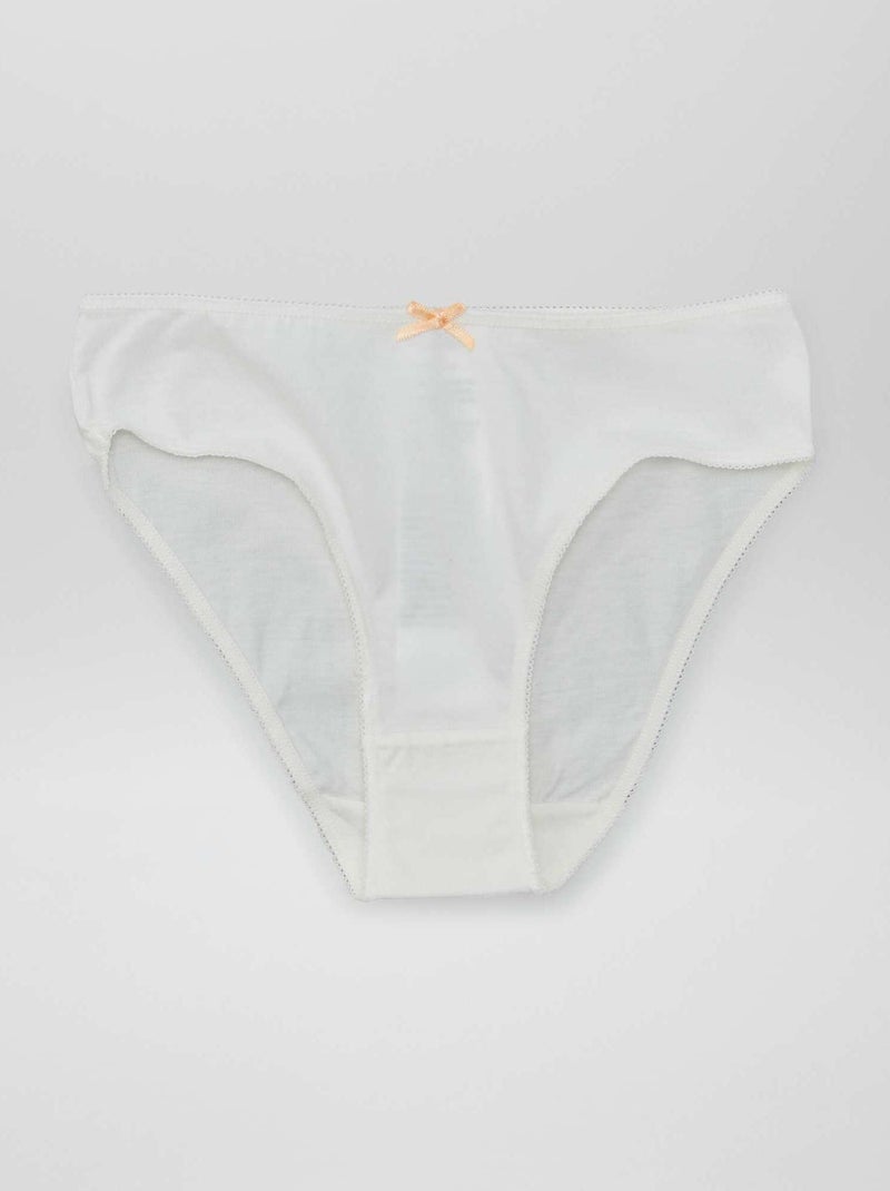 Lot de 7 culottes Jaune/blanc/rose/bleu - Kiabi