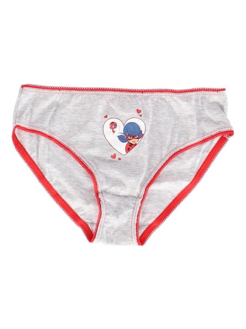 Lot de 7 culottes Ladybug Miraculous 10/11 ans - Fille - 100% Coton Rouge - Kiabi