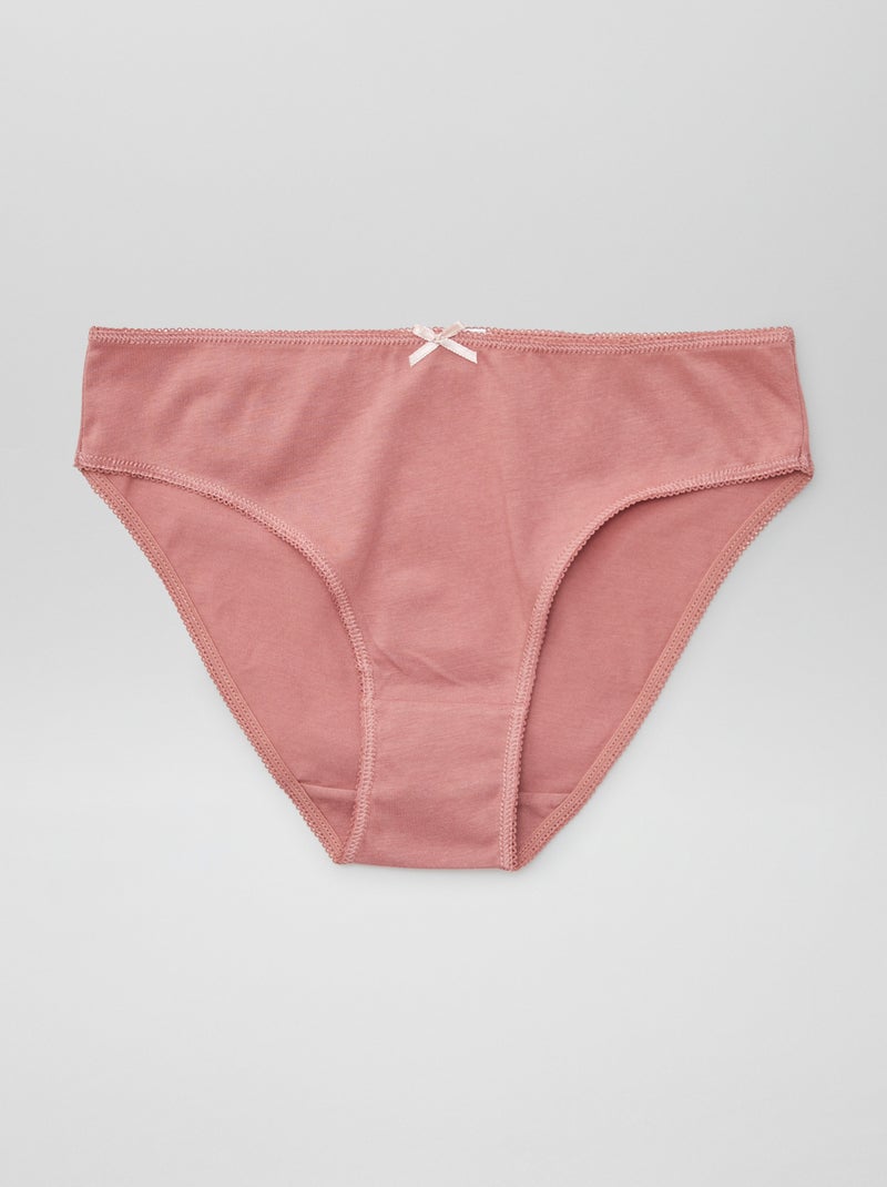 Lot de 7 culottes Rose/beige - Kiabi