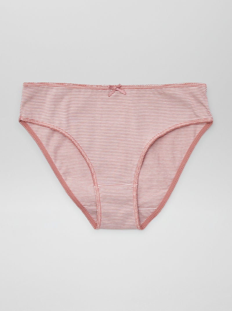 Lot de 7 culottes Rose/beige - Kiabi