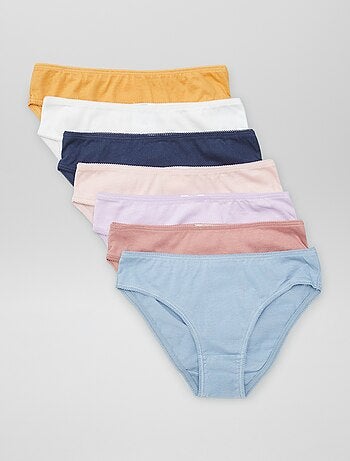 Lot de 7 culottes unies