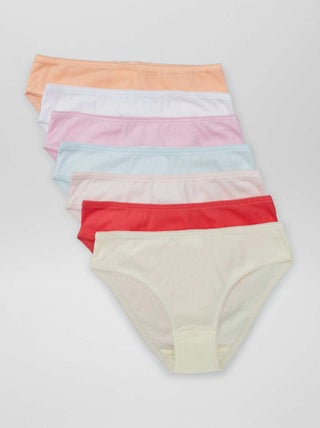 Lot de 7 culottes unies