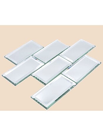 Lot de 7 miroirs métro 14,8x7,4cm