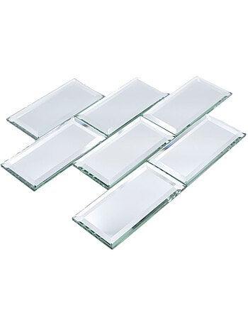 Lot de 7 miroirs métro 14,8x7,4cm