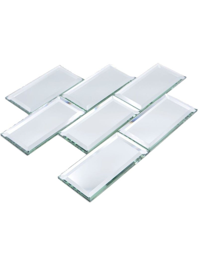 Lot de 7 miroirs métro 14,8x7,4cm Gris clair - Kiabi