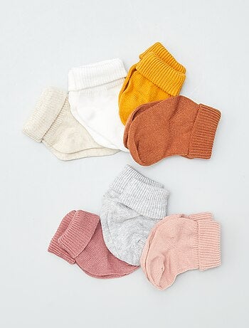 Lot de 7 paires de chaussettes côtelées