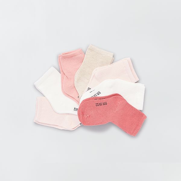 Lot De 7 Paires De Chaussettes Eco Concu Bebe Fille Rose Kiabi 5 00