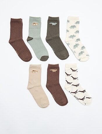 Lot de 7 paires de chaussettes imprimées
