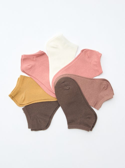 Lot de 7 paires de chaussettes invisibles - Kiabi