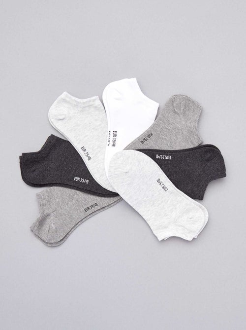 Lot de 7 paires de chaussettes invisibles - Kiabi