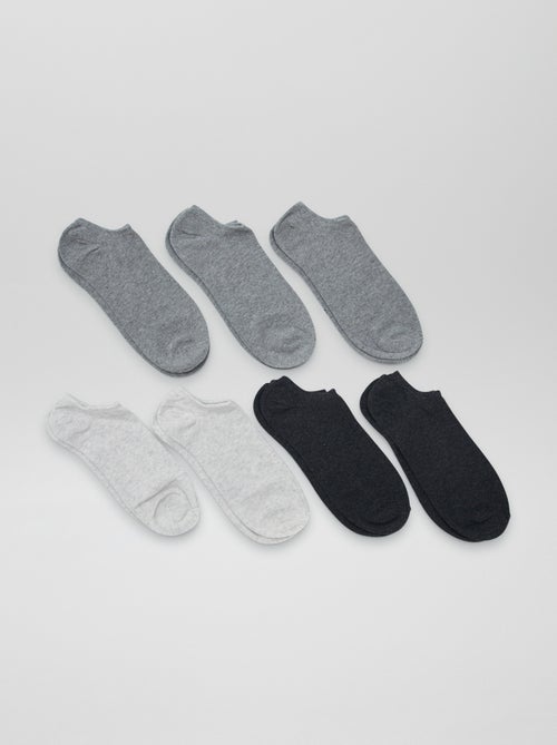 Lot de 7 paires de chaussettes invisibles - Kiabi