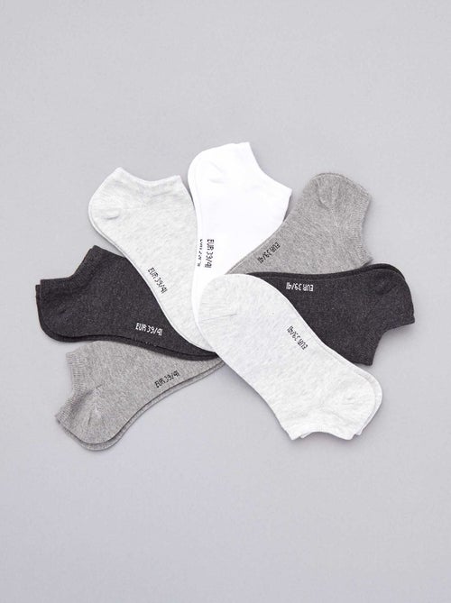 Lot de 7 paires de chaussettes invisibles - Kiabi Lot de 7 paires de chaussettes invisibles - Kiabi