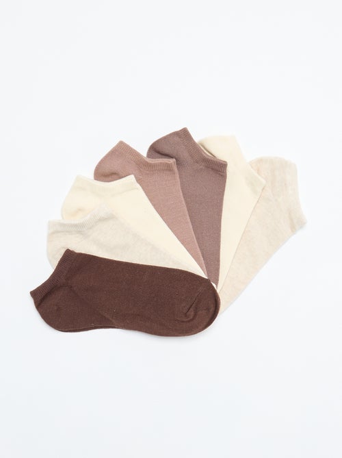Lot de 7 paires de chaussettes invisibles - Kiabi