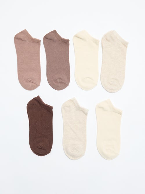 Lot de 7 paires de chaussettes invisibles - Kiabi