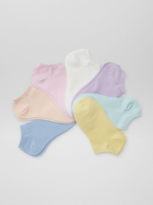 Lot de 7 paires de chaussettes invisibles - Kiabi