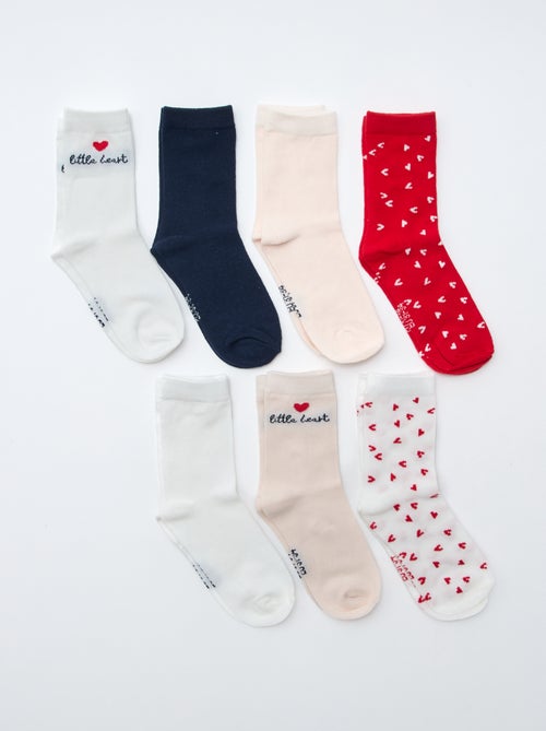 Lot de 7 paires de chaussettes mi-hauteur - Kiabi Lot de 7 paires de chaussettes mi-hauteur - Kiabi