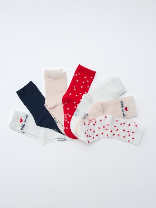 Lot de 7 paires de chaussettes mi-hauteur - Kiabi Lot de 7 paires de chaussettes mi-hauteur - Kiabi