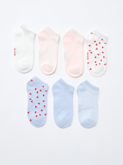 Lot de 7 paires de socquettes invisibles - Kiabi