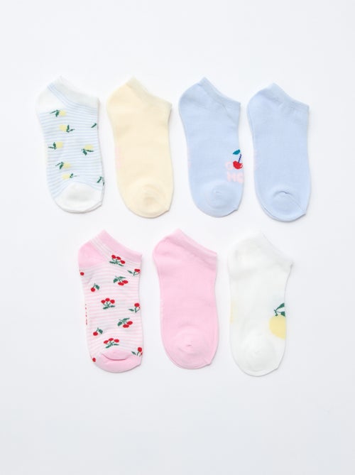 Lot de 7 paires de socquettes invisibles - Kiabi