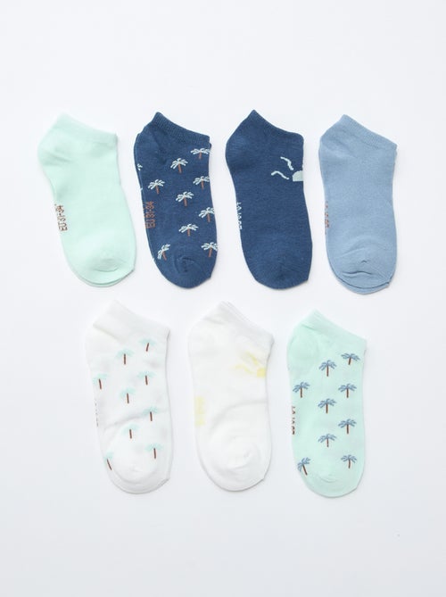 Lot de 7 paires de socquettes invisibles - Kiabi