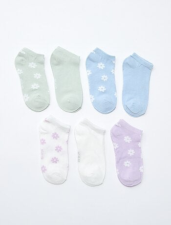 Lot de 7 paires de socquettes invisibles