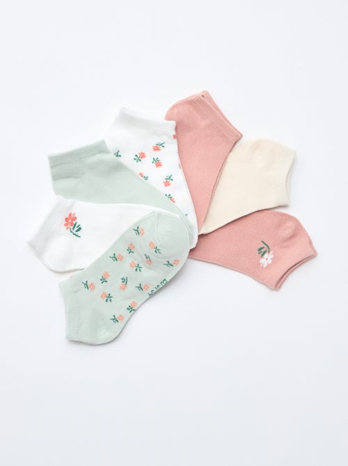 Lot de 7 paires de socquettes invisibles - Kiabi