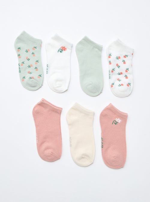 Lot de 7 paires de socquettes invisibles - Kiabi