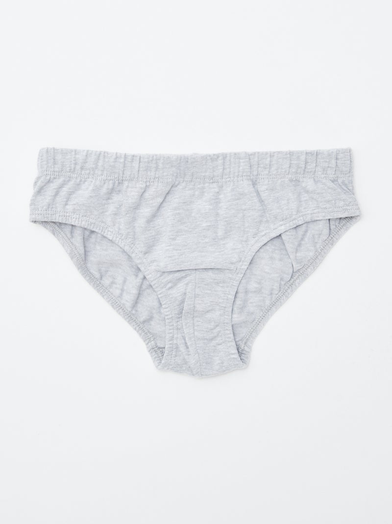 Lot de 7 slips à imprimés BLANC - Kiabi