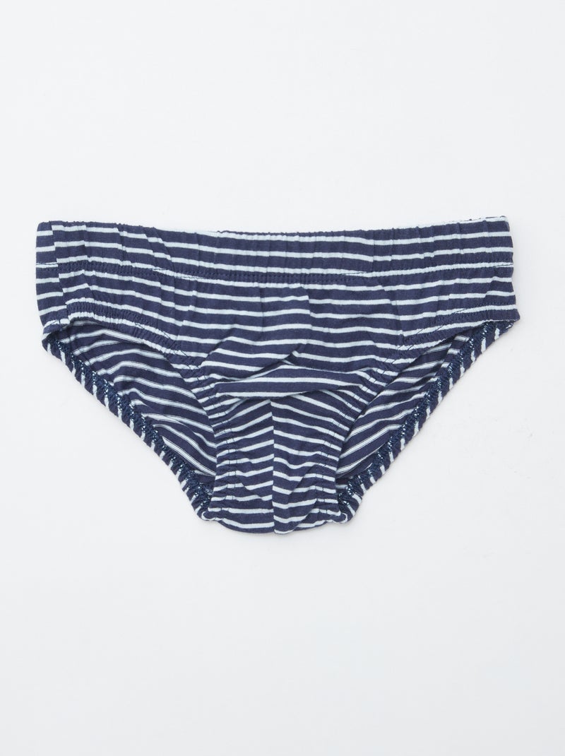 Lot de 7 slips à imprimés Bleu - Kiabi