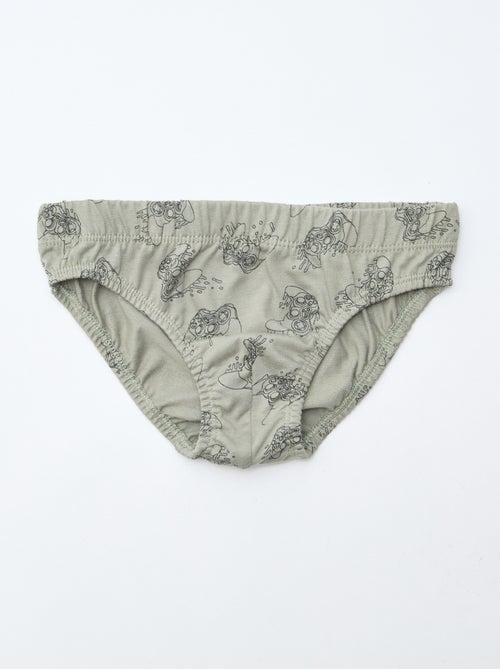 Lot de 7 slips à imprimés - Kiabi