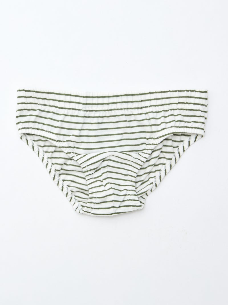 Lot de 7 slips à imprimés Gris - Kiabi