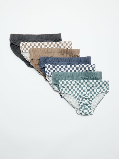 Lot de 7 slips à imprimés - Kiabi