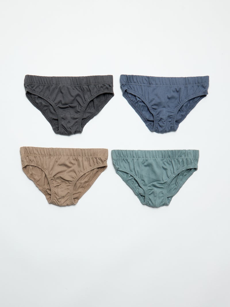Lot de 7 slips à imprimés Gris - Kiabi