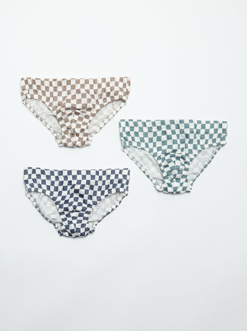Lot de 7 slips à imprimés Gris - Kiabi